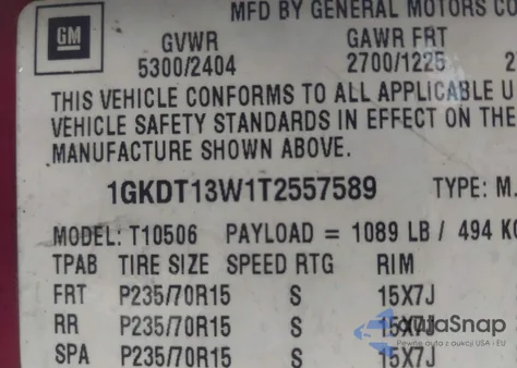 1996 GMC Jimmy from USA, damaged, VIN 1GKDT13W1T2557589